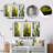 Green Eco Friendly Plants Symphony I - Abstract Botanicals Metal Wall Art Prints Set Of 3-2076963773