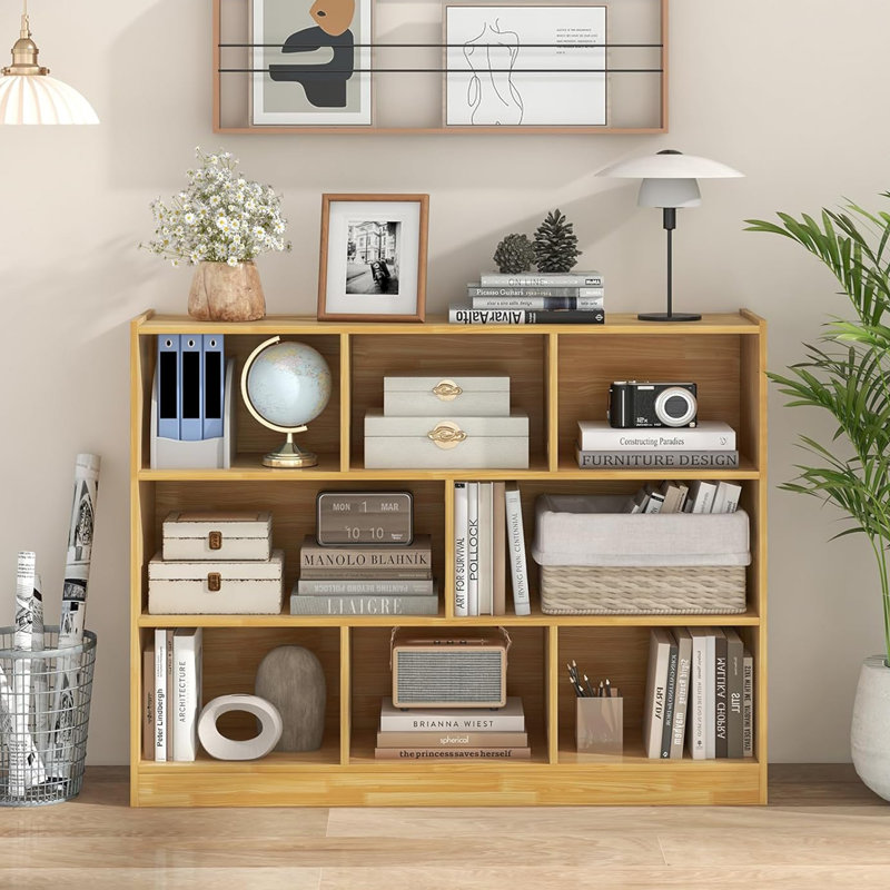 Bibliothèque à 8 cubes, Brun orangé