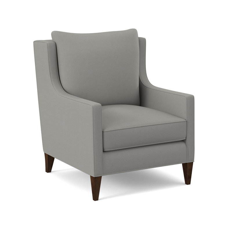 Chaise Callum, Noyer noir, 100% polyester ivoire Fizz