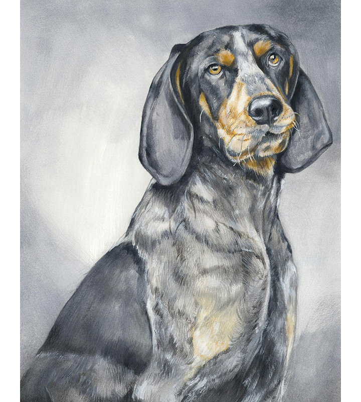 «Smokey X» par Jacob Lincoln, peinture encadrée, Couche de verre