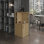 Armoire de bar en chêne, hauteur 42 po, huit bouteilles, double porte, grande bouteille de boissons alcoolisées de style moderne