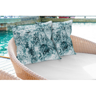 Marble Abstract Stylized Retro Square Pillow Cover