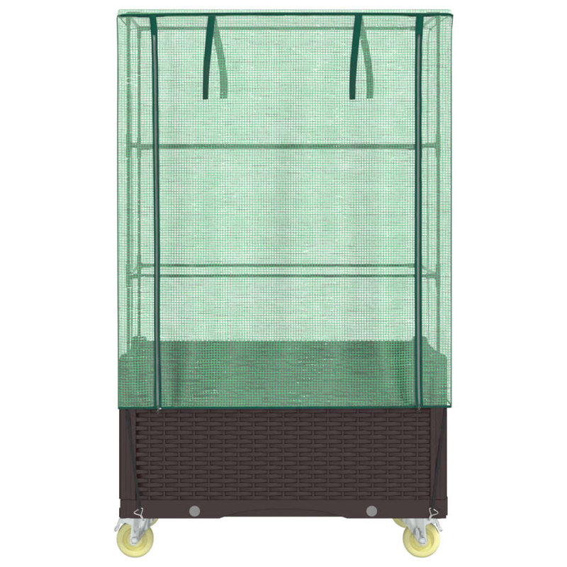 Ceyda Raised Garden Bed, 182cm H x 50cm W x 80cm D, Brown