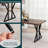 7 Piece Dining Set For 6, 6 Suede Chairs And 1 Table, Black Metal Legs, 63" X 35" Table, Ergonomic Design, Brown