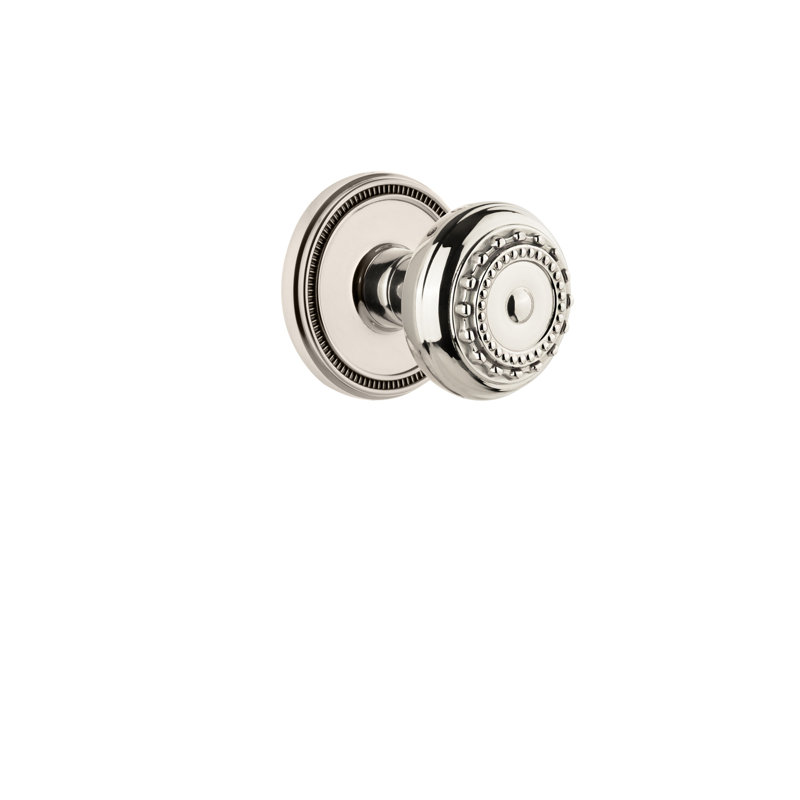 Bouton d'intimité avec rosette Grandeur Soleil, Nickel poli, 2 3/4"
