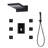 Fontana Lima LED Ultra Shower Set, Matte Black Finish