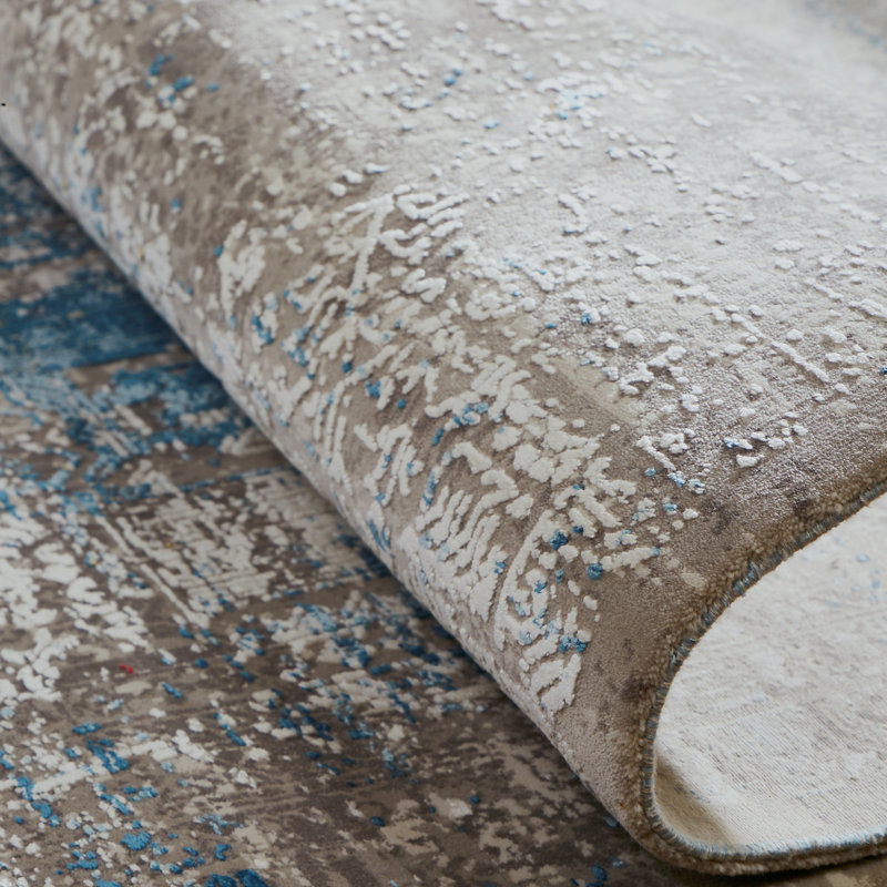 Area Rug in Gray, Rectangle 7'9" x 9'9"