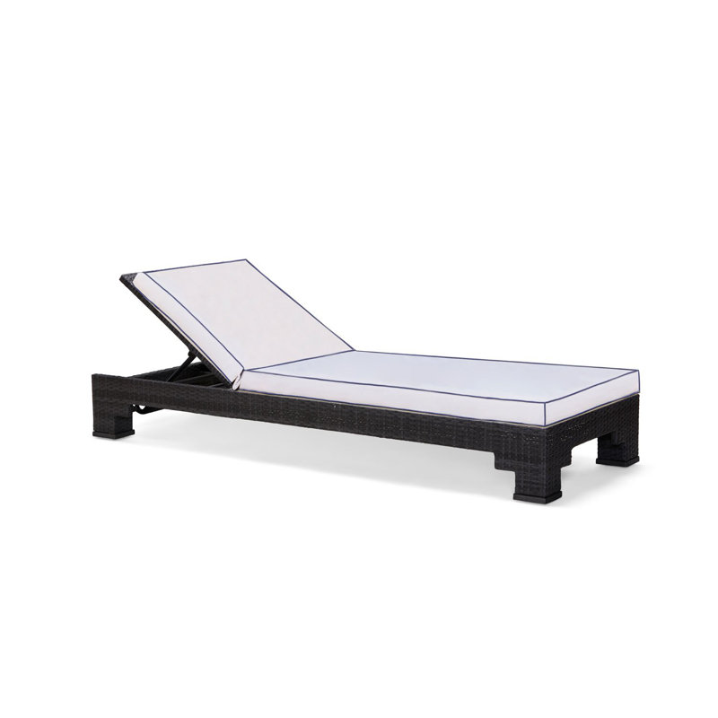 Lorenzo By Alexa Hampton Chaise Lounge, Dove Gray, Martinique