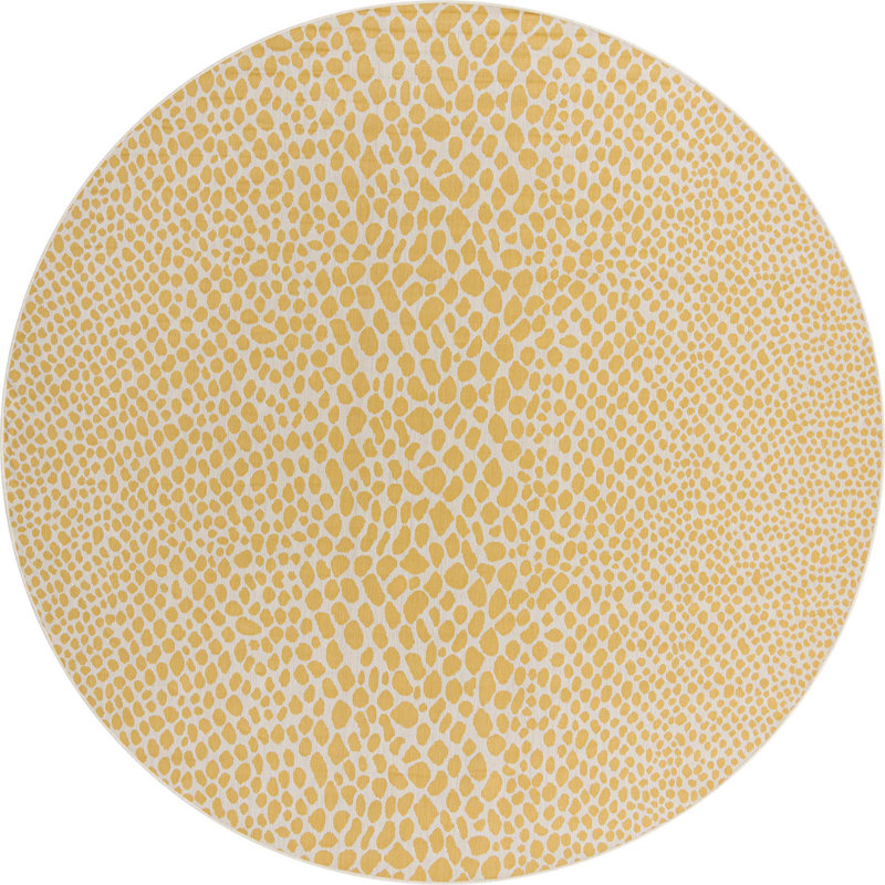 Tapis d'extérieur couleur or, Rond 10 pi 8 po