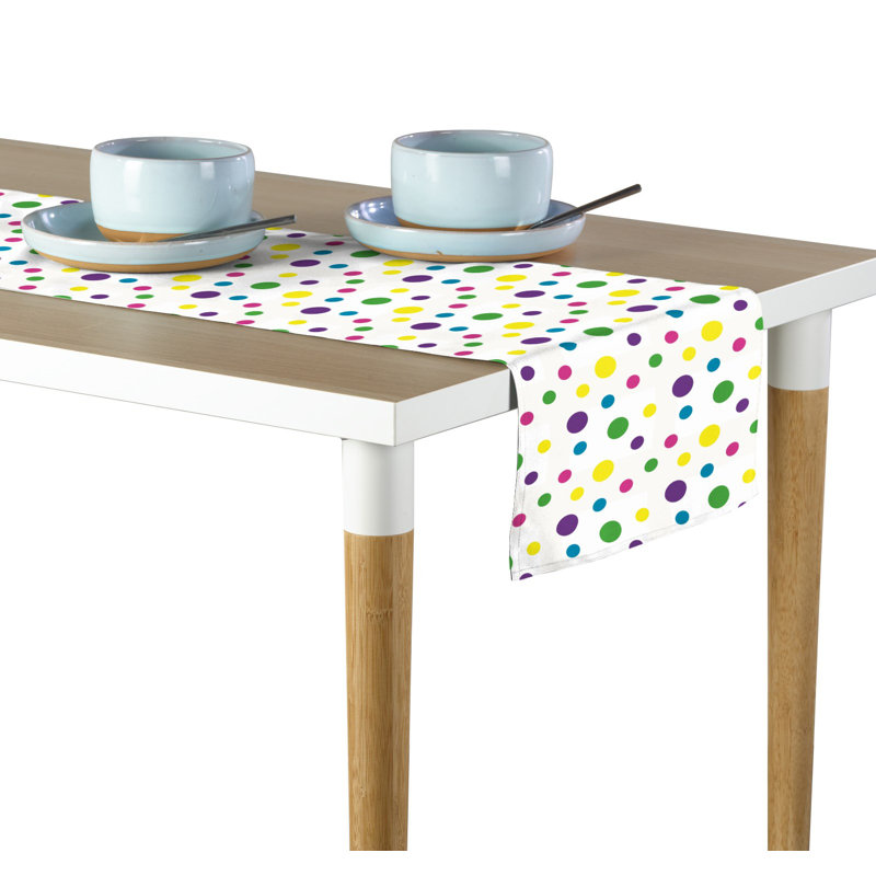 Mccomb Spring Dots Milliken Signature Table Runner, 72" L x 12" W