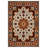 Albasa Collection Digital Print Cotton-Polyester Orange Brown Beige Moroccan Rug-1780734068