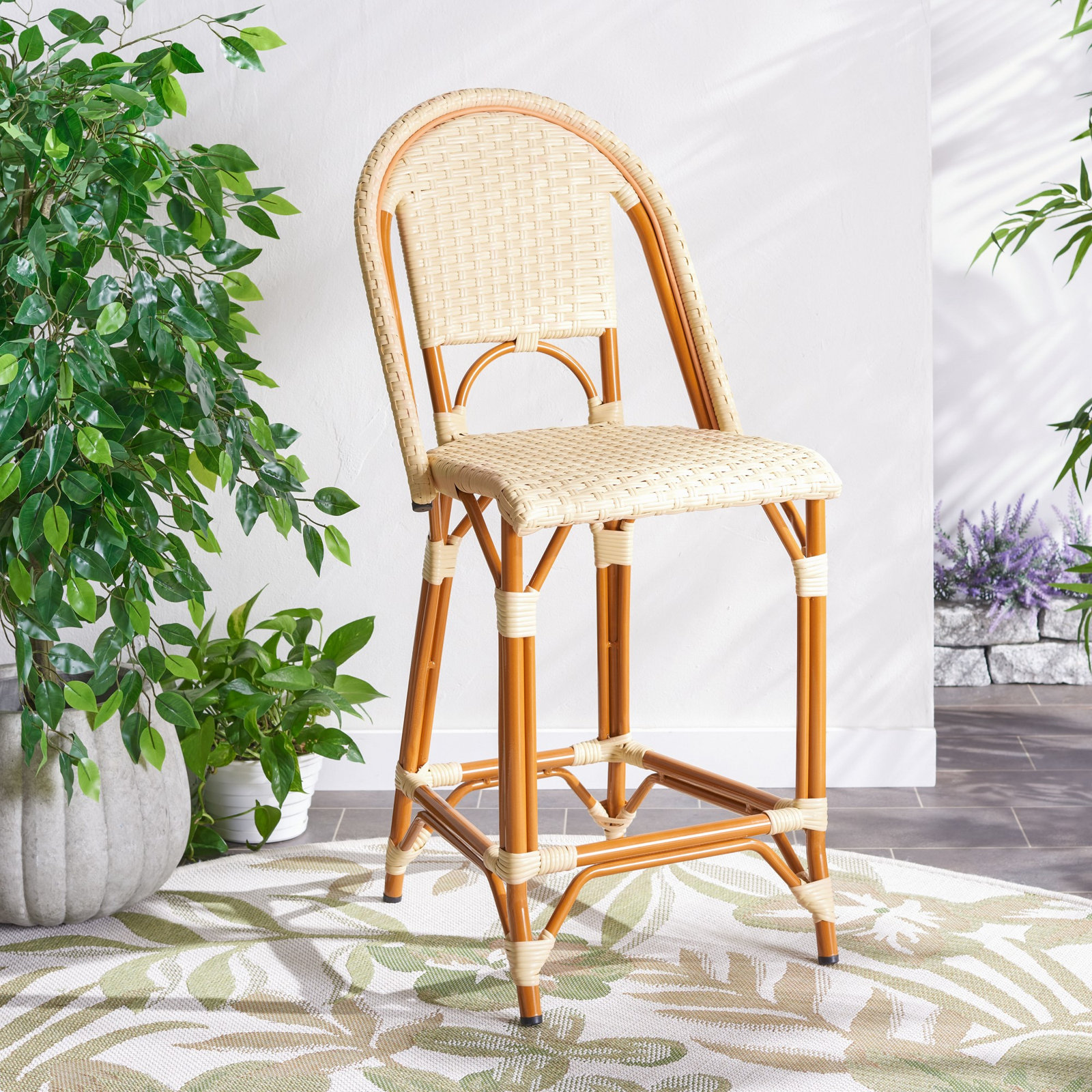 Kesa Patio Bar Stool, Natural