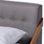 Mélange de polyester rembourré Boaz, lit plateforme double, gris H 33,7 po x l 58,3 po x L 82,3 po Boaz-2006824112-2006824116