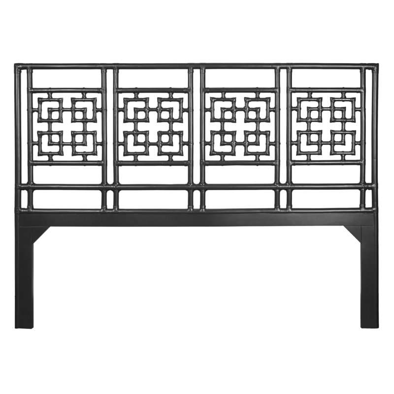 Palm Springs Open-Frame Headboard, Black, King
