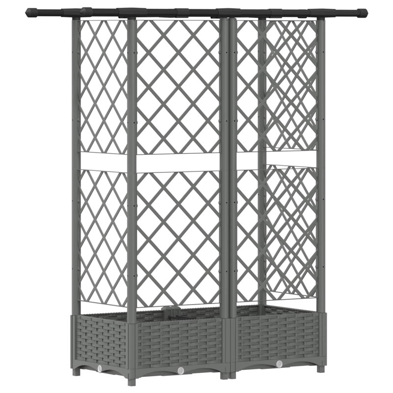 Raised Garden Bed, Light Grey, 121cm H x 124cm W x 40cm D