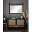 Miroir rustique moderne avec rail de porte de grange en acier-824512029-824512046