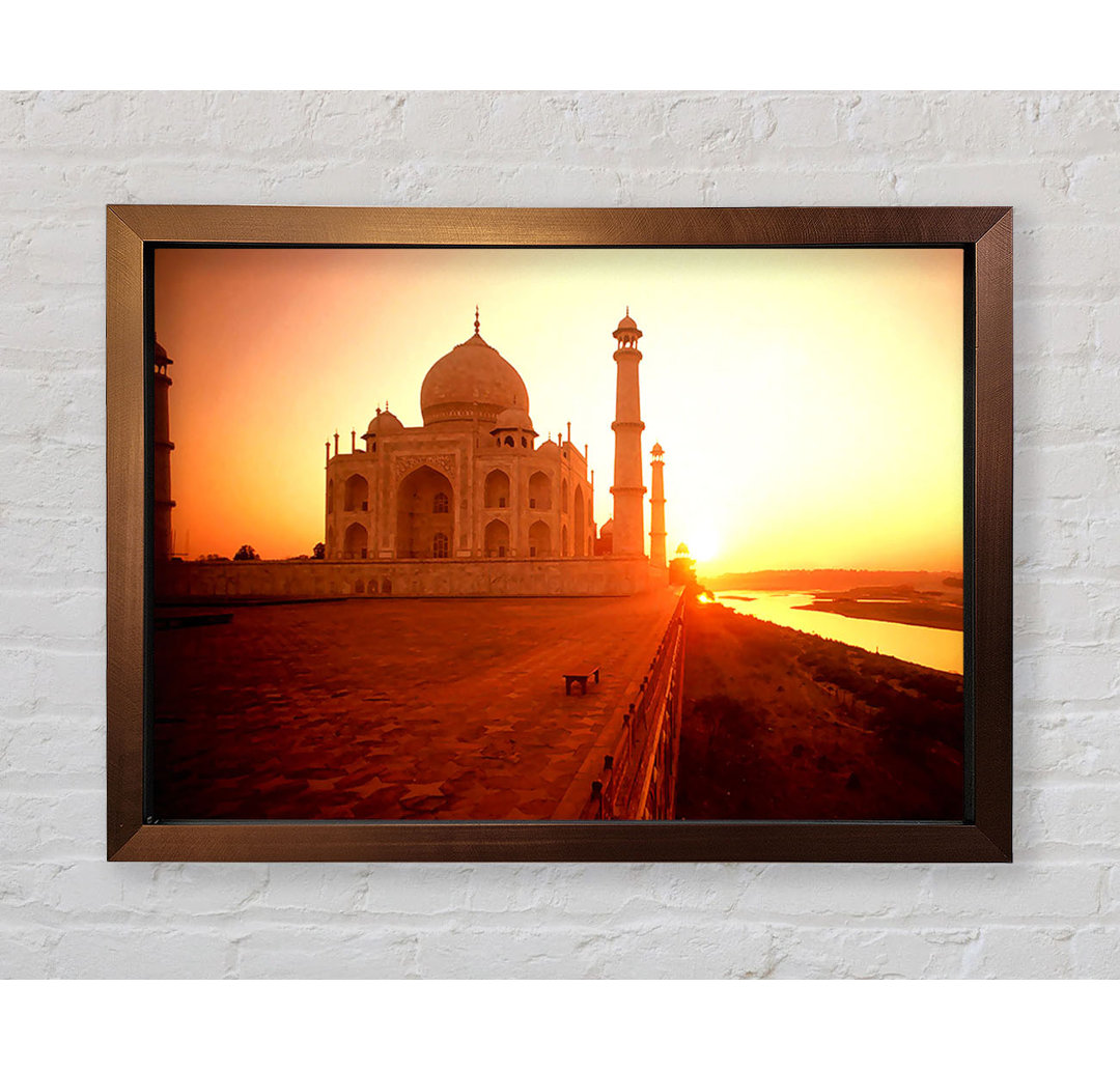 Das Taj Mahal bei Sonnenuntergang Indien - Einzelne Bilderrahmen Kunstdrucke