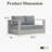 Modern Outdoor Aluminum 2-seater Loveseat With Cushions-1132747169