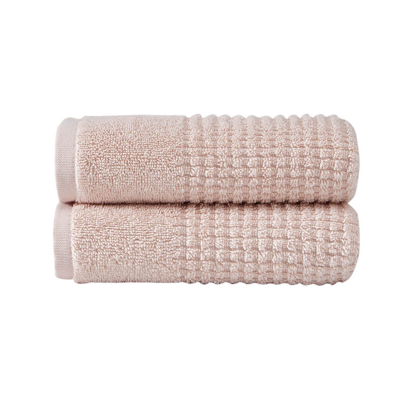 Earline Turkish Cotton Hand Towel Set, Pink