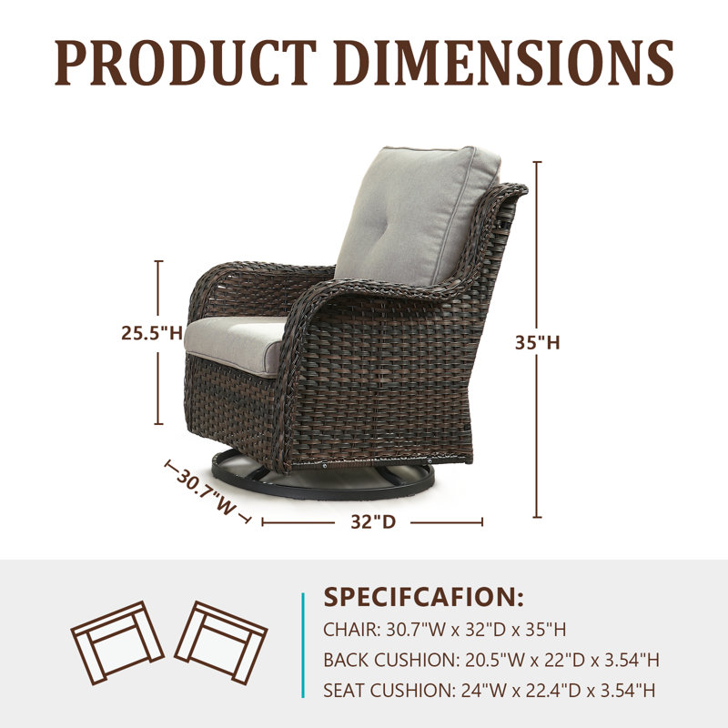 Fauteuil d'appoint avec coussins Schutt, Beige, Brun
