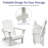 Outdoor Weather-Resistant High Density Polyethylene Foldable Adirondack Chairs with Cup Holder Set of 2-1346177048