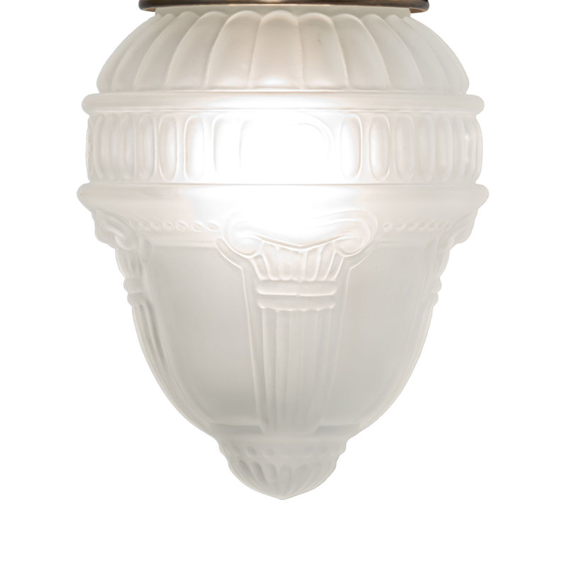 Mini-luminaire suspendu 5 po à large motif floral et colonnade
