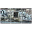 Abandonné bâtiment triptyque graffiti et art urbain de rue pittoresque urbain 3 pièces-92414200