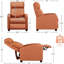 Fauteuil inclinable en cuir PU avec support lombaire, mousse haute densité rembourrée, dossier et repose-pieds réglables pour le cinéma maison et le salon