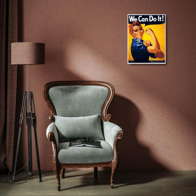 Trinx Vintage Apple Collection Gallery Wrapped Canvas Art Titled: We Can Do It
