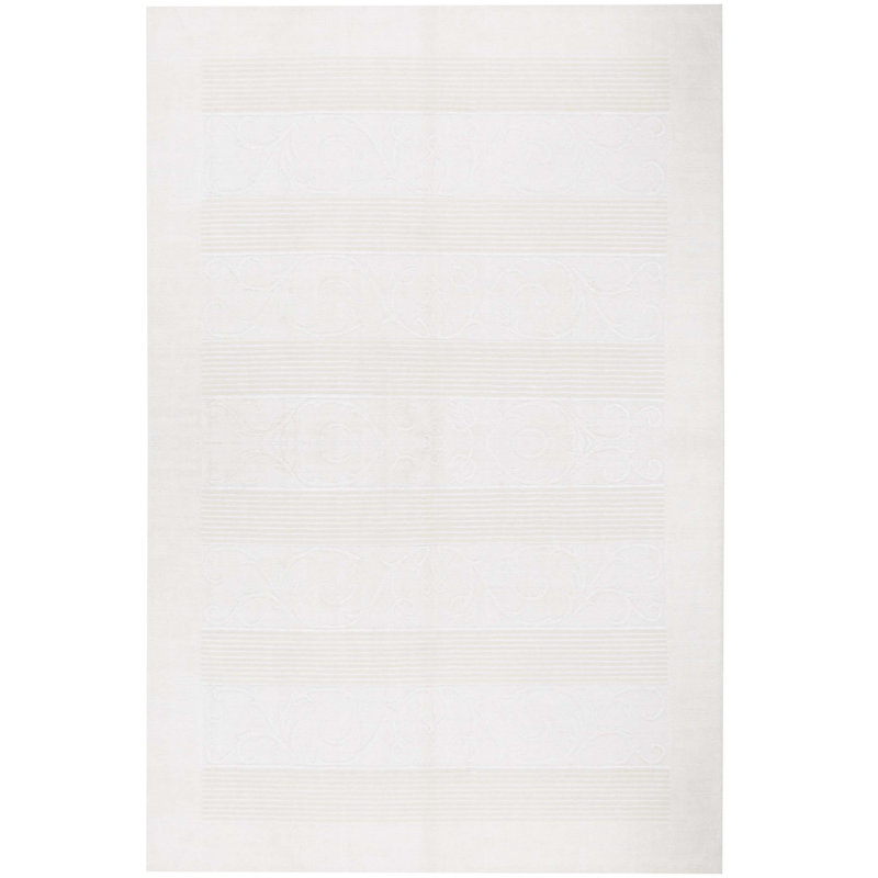 Striped Area Rug in Ivory