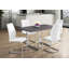 Table de salle à manger, rectangulaire, 60 po, cuisine, salle à manger, stratifié gris, métal chromé, contemporain, moderne-261413941