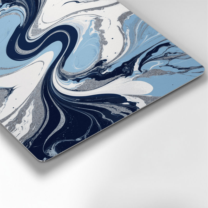 Art abstrait abstrait gris fluide 65, H 12 po x l 18 po