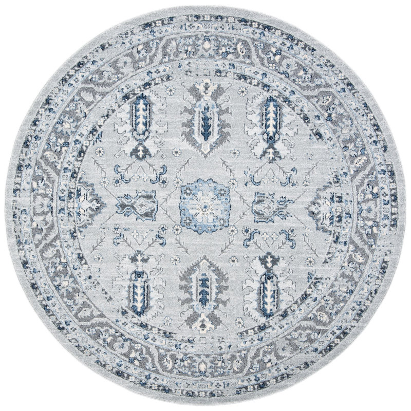 Pennie Performance Oriental Rug, Round 6'7"
