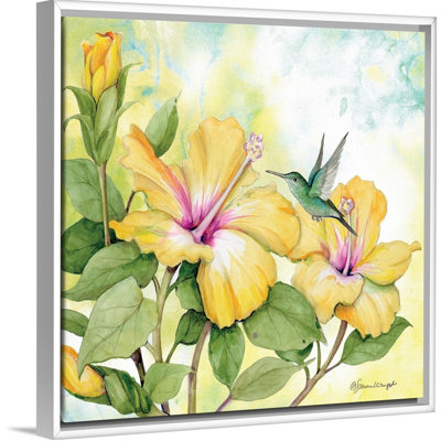 Hibiscus, art mural sur toile