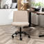 Chaise de bureau beige - pivotant sur 360 degrés, réglable en hauteur, rembourrage en tissu confortable, rembourrage en mousse épaisse, base en métal solide, fonction pivotante 5 pour le style et la fonction, hauteur réglable, rembourrage doux,-1051454121