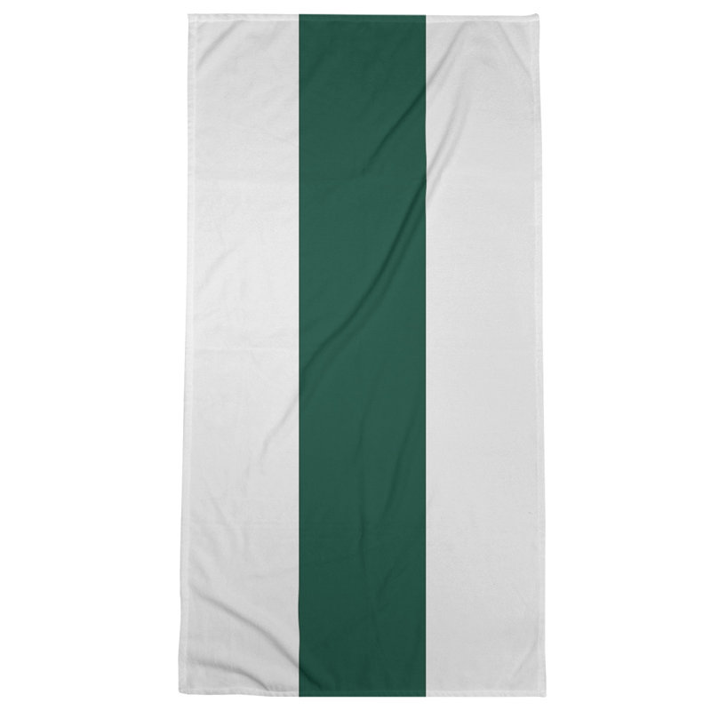 Beach Towel, Green/Off White