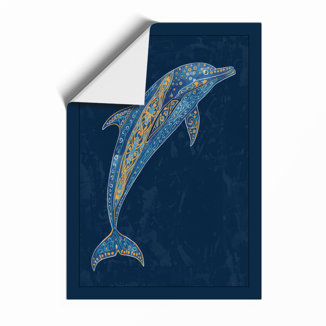 Leaping Dolphin Coastal - Framed Print