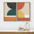 " Geometric Colorful Block Abstract Shapes Modern " 2 - Pieces-92285141-92285140