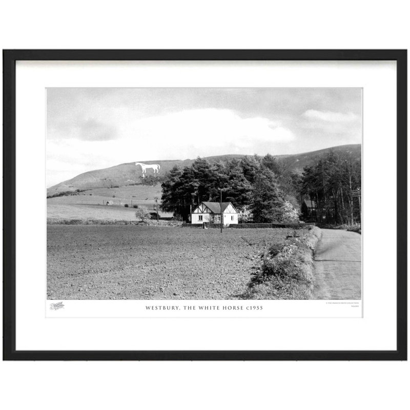Westbury, The White Horse C1955 - Single Picture Frame Print, 45cm H x 60cm W x 2.3cm D