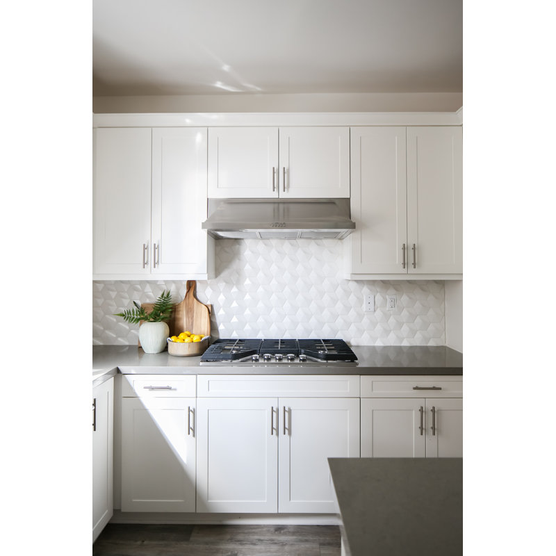 Hedron 4" x 5" Straight Edge Ceramic Singular Wall Tile, White