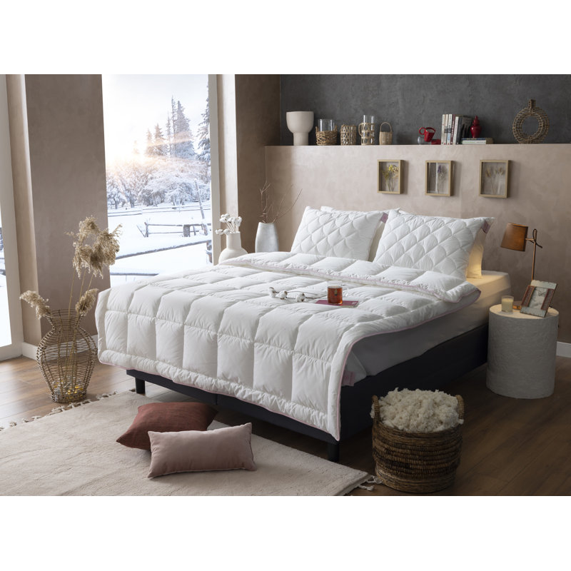 Édredon 100% coton avec housse en tissu 100% coton de qualité supérieure Duvetta, Lit simple