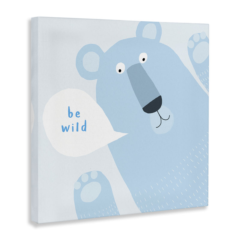 «Blue Be Wild Bear», art mural par Carla Daly, H 24 po x l 24 po
