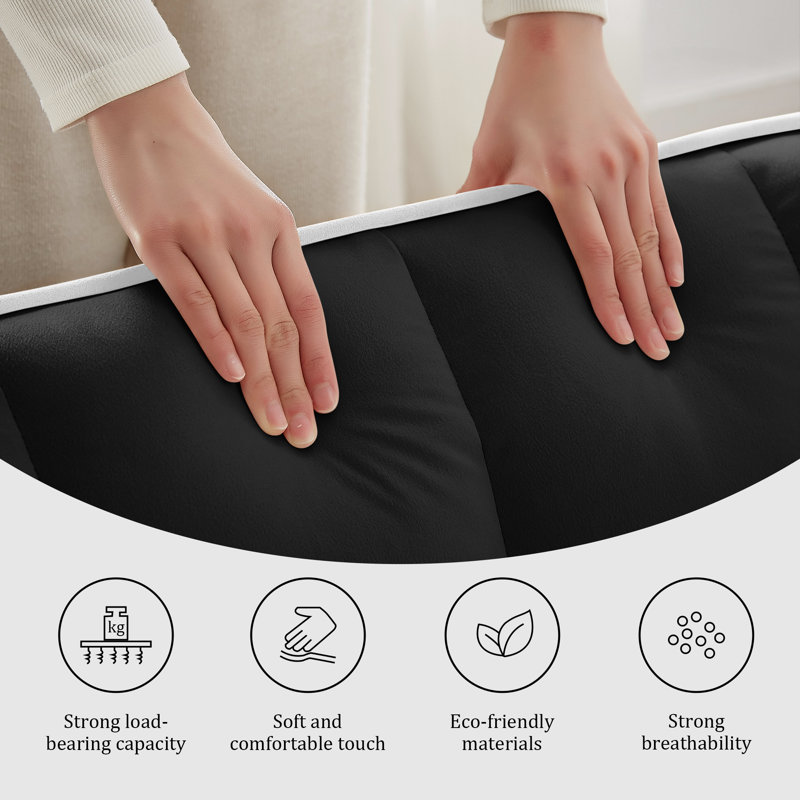 Fauteuil-lit convertible 3 en 1 en velours avec port USB-C et support pour téléphone, inclinable et réglable pour petits espaces, noir