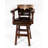 Swivel Upholstered Counter Stool with Solid Wood Frame-61558349