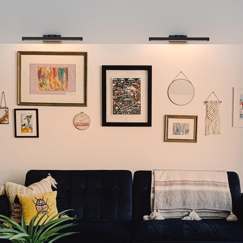 16'' Dimmable Wall Mount Picture Light, Black, 1