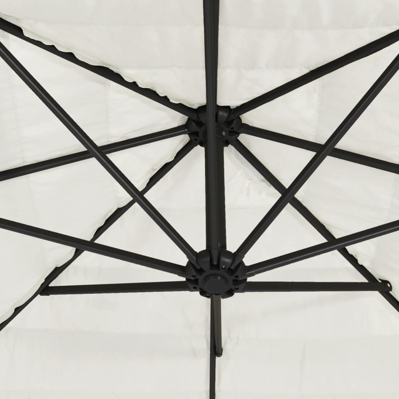 Beach Parasol, 238cm H x 290cm W x 290cm D, White