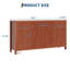 Commode cannelée en bois Mid-Century-95476586