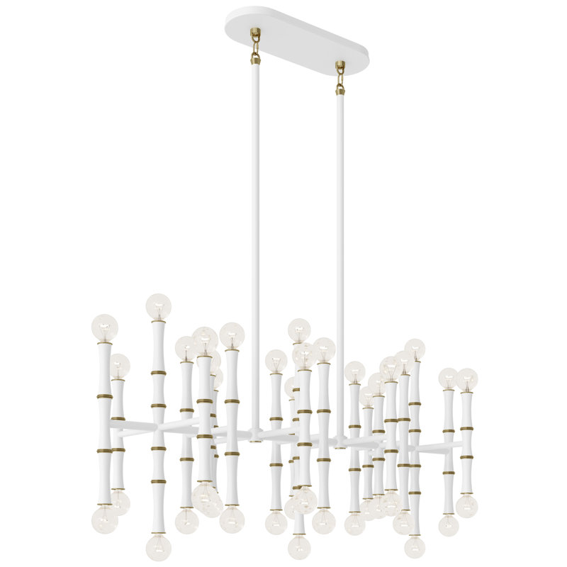 Luminaire suspendu Kane, Marguerite mat / laiton moderne