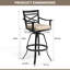 Tabouret de bar pivotant en aluminium 30 po avec coussin Sunbrella Cattie-1992277322