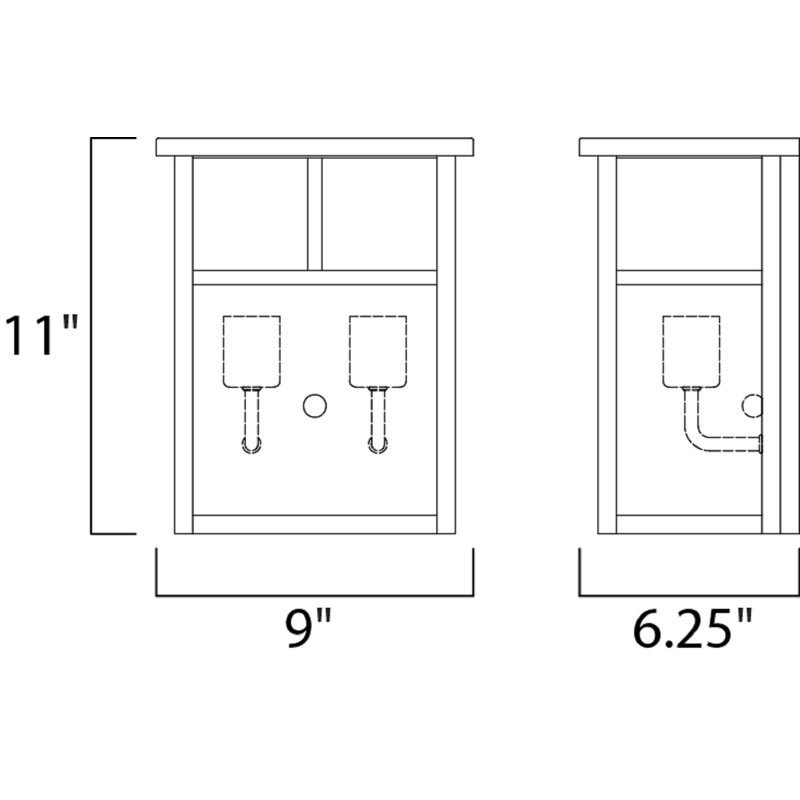 Wall Light, Black, White
